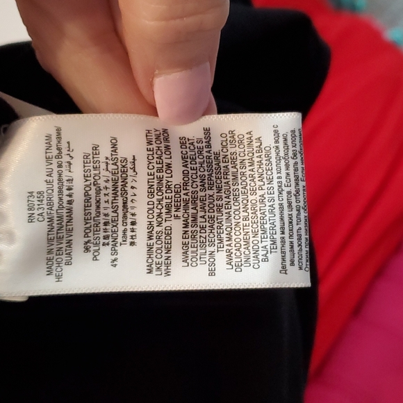 WHBM NWOT Black and Blue Bodysuit - Picture 8 of 9